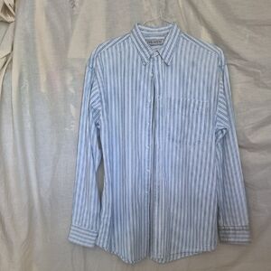 NUOVO Light Blue Striped Casual Button Down Shirt